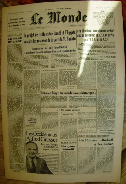 Le Monde du 24/10/1978