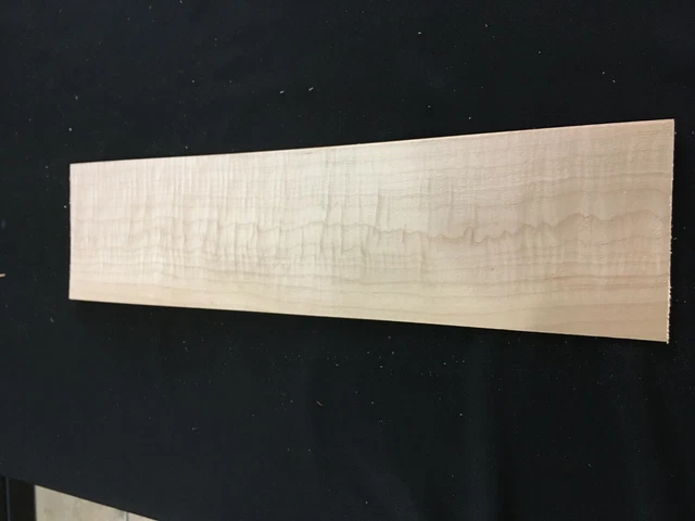 Curly Maple Flat Sawn Raw Wood Veneer Sheets 5 x 19.75 inches 1/42nd Lot 88