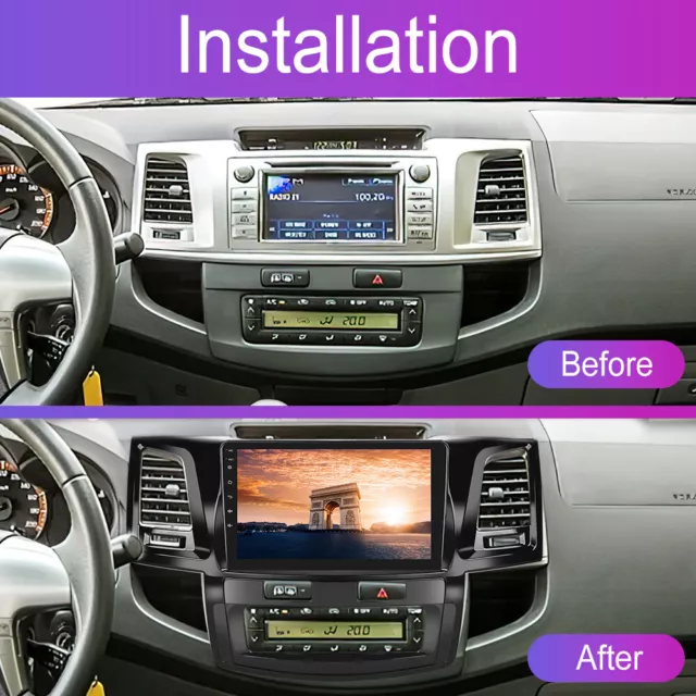 Android 13 Car Stereo Radio GPS Carplay 64G Head Unit For Toyota Hilux 2005-2014 2