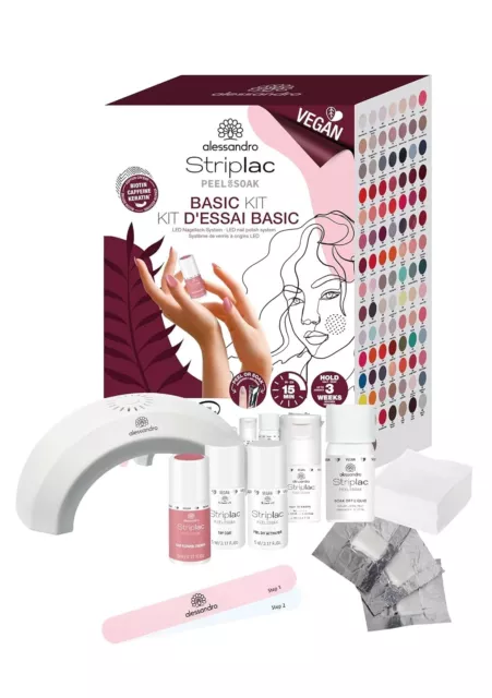 alessandro Striplac Peel or Soak LED-Nagellack Set-Be my Lover Basic Starter Kit