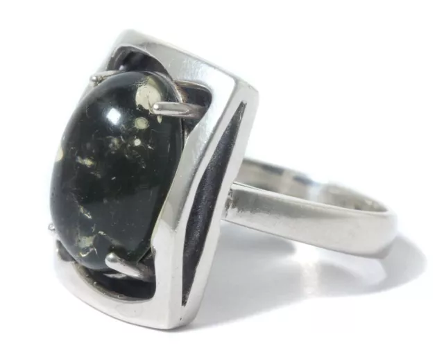 Vintage Ring Sterling Silver 925 With Black Rhodium-Plated Women's Jewelry 8.7gr