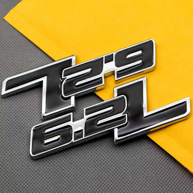 2Pcs 6.2L Distintivo Motore Logo V8 150 Fender Trunk Sport Emblem Sticker