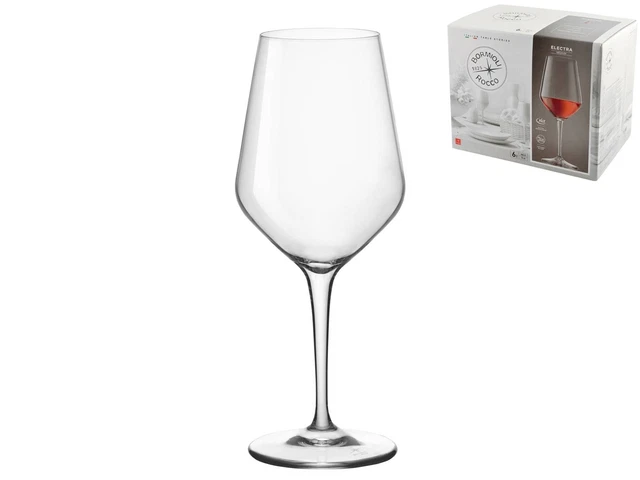 Confezione 6 Calici In Vetro Electra Medium cl 44 Trasparente Bormioli Rocco