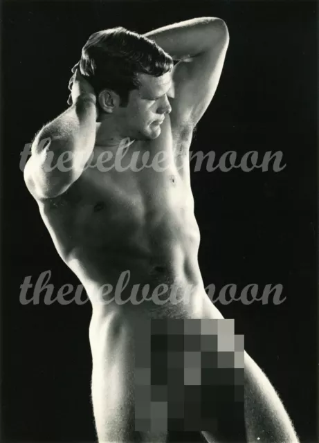 Vintage Male Nude - 70's Bruce Bellas of LA Muscular Larry Eix in Dark Studio