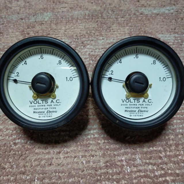 Western Electric AC voltmeter, set of 2