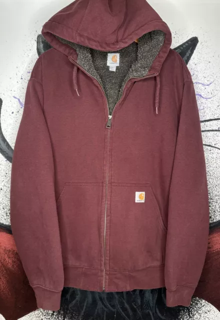 Carhartt Sherpa Lined Full Zip Hood Sweatshirt 100072-614 - L