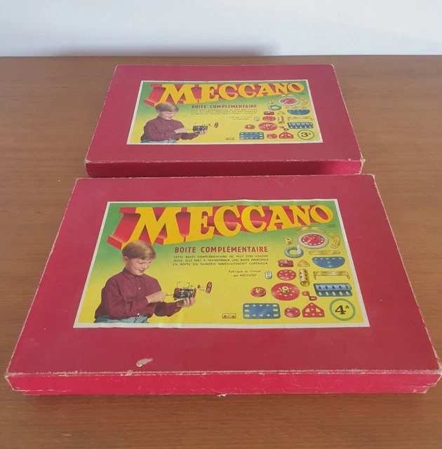 Jouet Meccano Ancien - Boîte Complémentaire 3A - Pièces Vintage Pour Collectionneurs