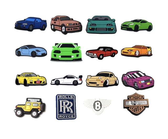 JIBBITZ CHARMS FOR Crocs Cars Badges Motorcycle Shoe PVC