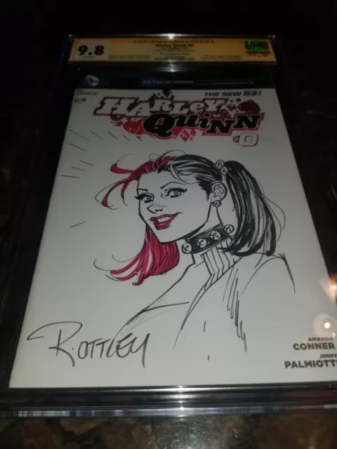 Harley Quinn #0 9.8 CGC (cbcs pgx) sketch by Ryan Ottley