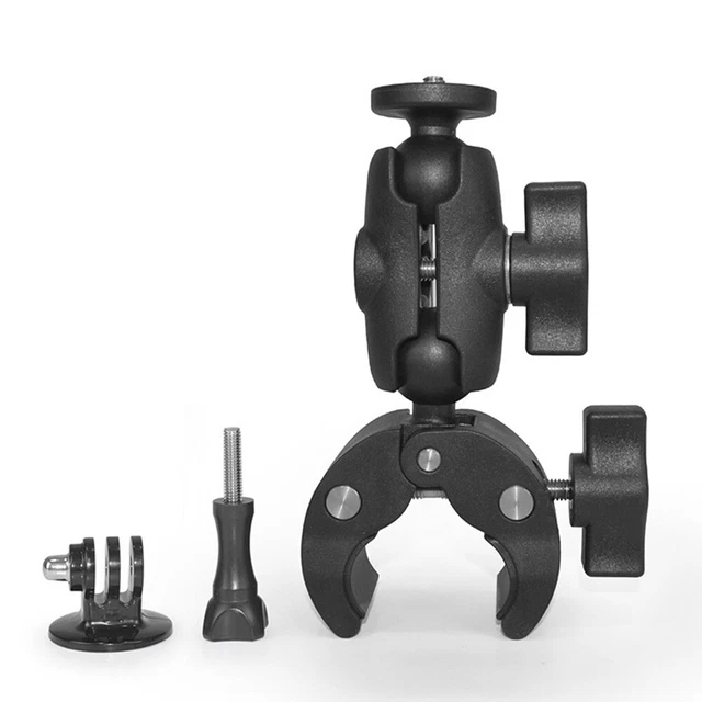 Secure Bike Clamp Mount with Adjustable Ball Head and 360 Degree Rotation