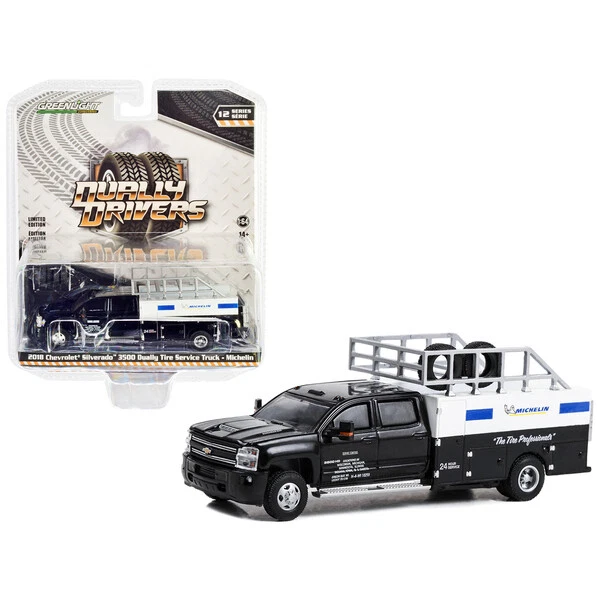 2018 Chevrolet Silverado 3500 Dually Tire Service Truck Black "Michelin: The ...