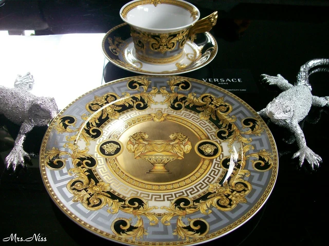 Rosenthal Versace Prestige Gala Set Teller + Tasse 25 Jahre Versace *NEU & OVP* 4