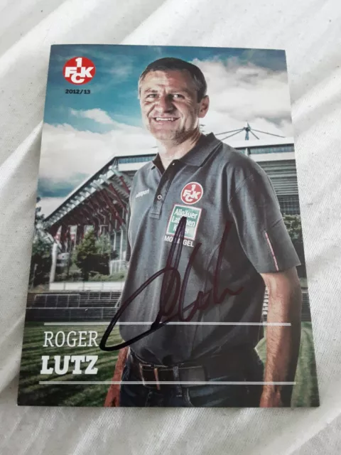 Signierte AK Roger Lutz 1.FC Kaiserslautern NEU