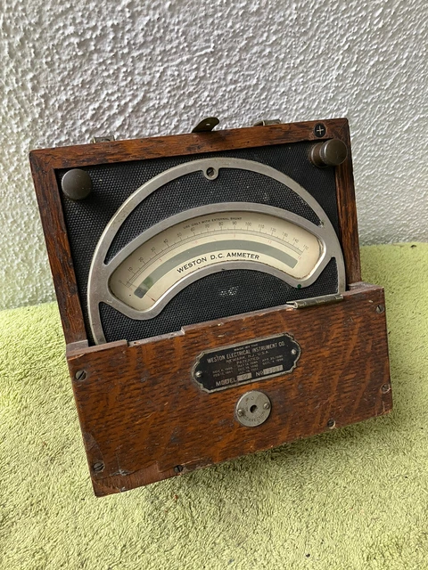 Vintage Weston D . C Ammeter Electrical Instrument Model 45 Vintage Weston D . C Ammeter Electrical Instrument Model 45