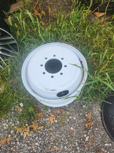 17.5" 8 Lug Steel Trailer Wheel 8-Lug On 6.5 Inches - Dual White
