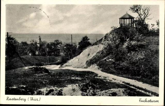 Ansichtskarte PK Thüringen Bad Rastenberg Fuchsturm Fotografie Panorama 1940