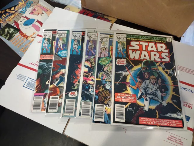 Star Wars #1-6  1st Print 1977 Marvel Newsstand Higher Grades