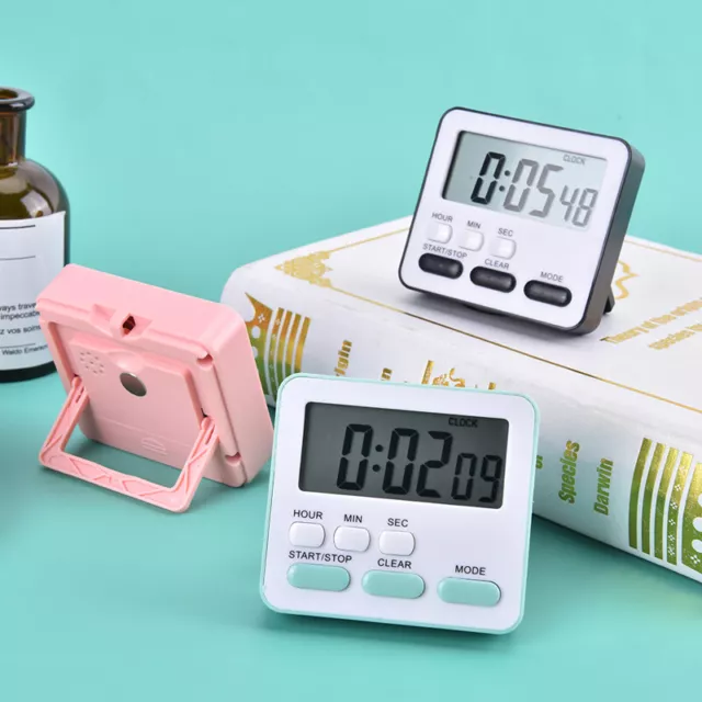 Pantalla digital reloj alarma de cocina temporizador de cocina cronómetro para dormir relojWETAA Sp