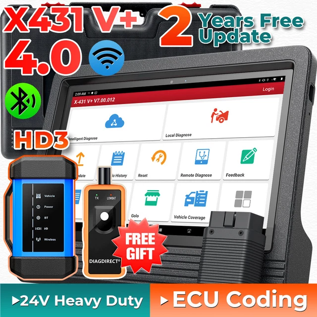 2023 LAUNCH X431 V+ PRO 4.0 KFZ OBD2 Diagnosegerät ECU Coding 24V Heavy Duty HD3