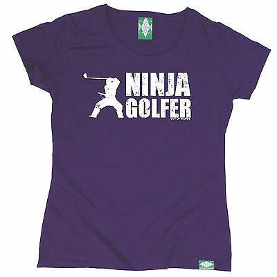 Ninja Golfer WOMENS T-SHIRT Golf Golfing Humour Fashion Funny birthday gift