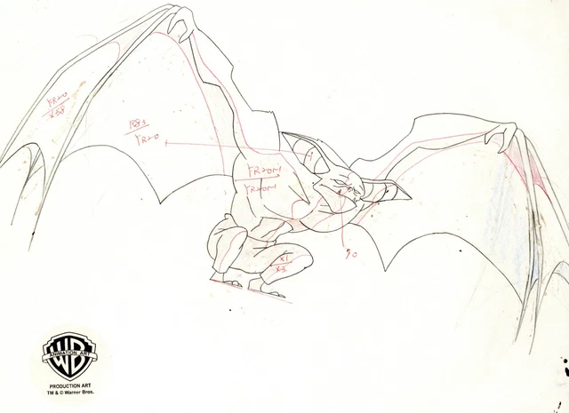 BATMAN ANIMATED SERIES-ORIGINAL Production Drawing-Batgirl-Shadow of