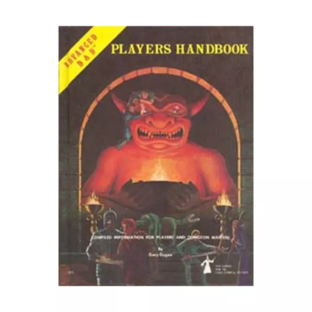 TSR AD&D 1st Ed Player's Handbook (1st Cover, Idol Cover, 7th) VG+