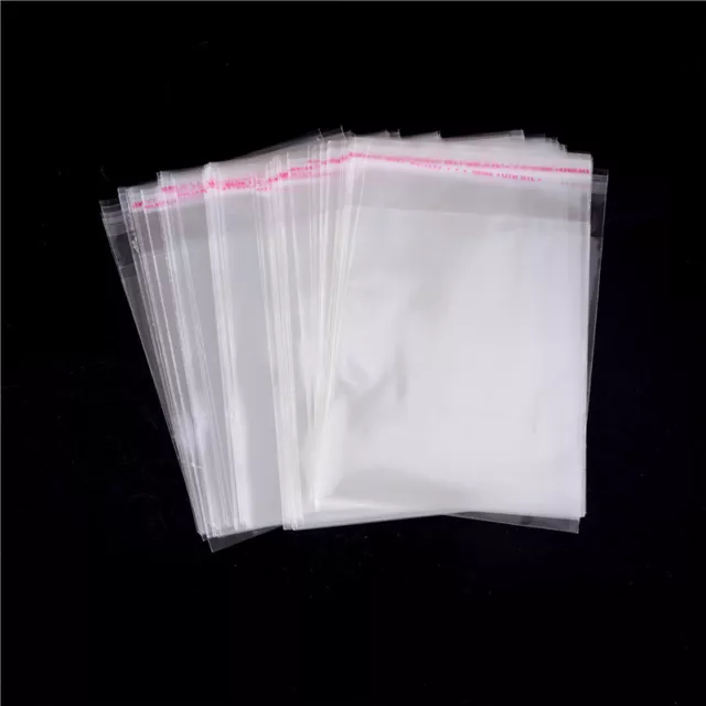 100x/Sac OPP Clear Seal Bijoux en plastique auto-adhésifs G1 2