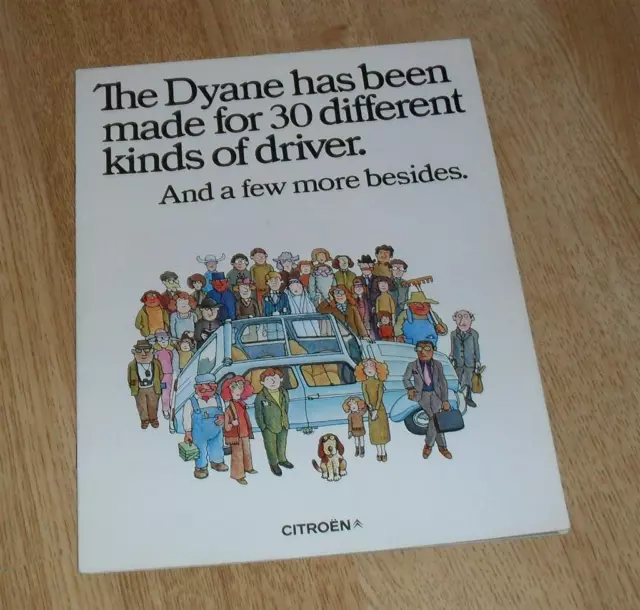 Citroen Dyane Brochure 1971 - Very Rare Dyane 4 Item