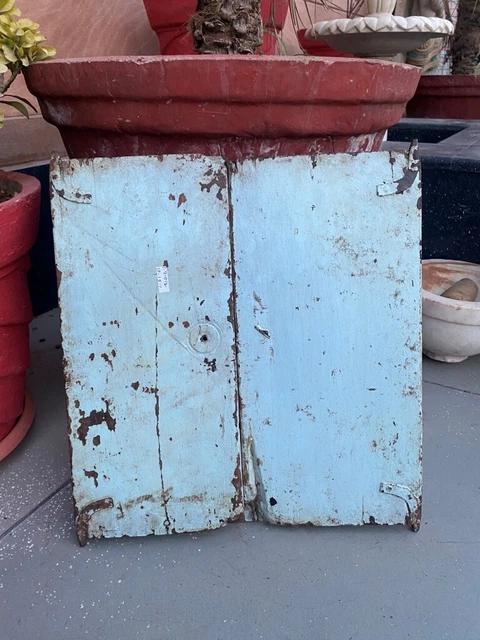 Ancient Old Wooden Blue Painted Indian Old House Window Rare Door Without Frame 8