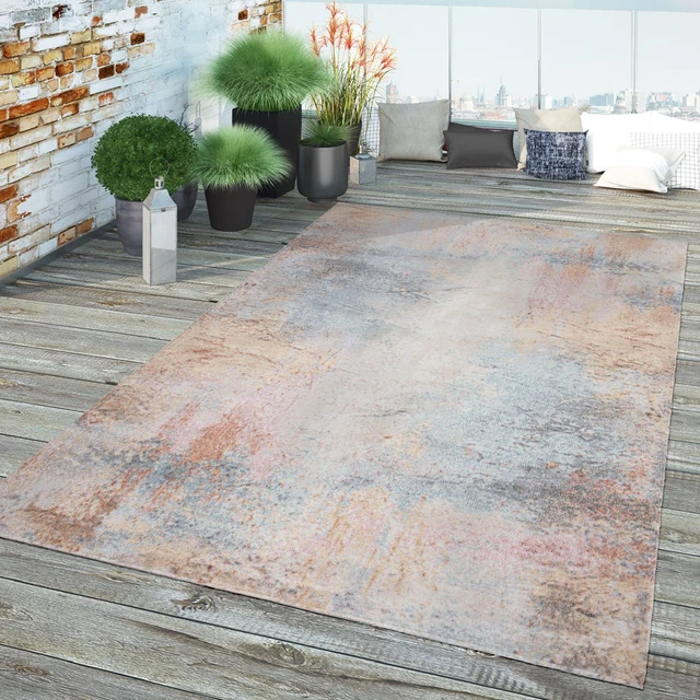 Alfombra Exterior Terraza Cocina Salon Vintage Abstract Moderna