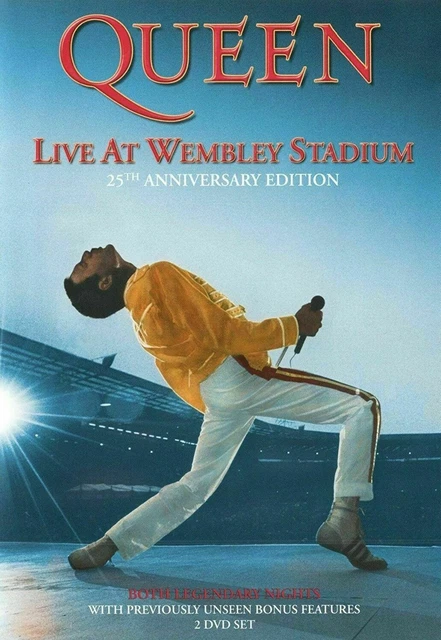 QUEEN (2 DVD) LIVE AT WEMBLEY 25th ANNIVERSARY DVD ~ FREDDIE