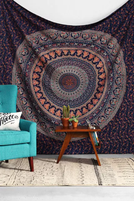 Hippie Tapisserie Indienne Mandala Jeté De Lit Tenture Murale Bohème Couvre-lit