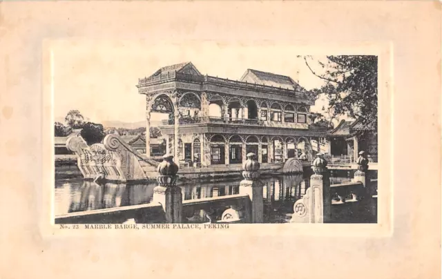 c.1910 Marble Barge Summer Palace Peking Beijing China post card