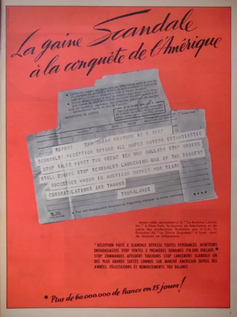 1954 Press Advertisement Scandal To Conquer America