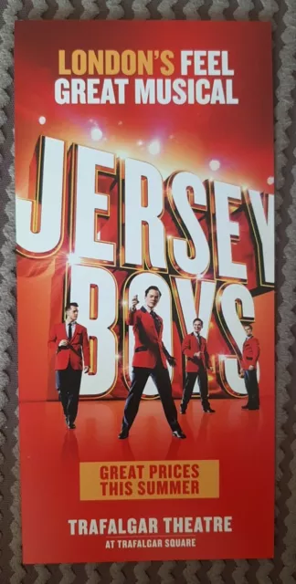 Jersey Boys Trafalgar Theatre London West End Promotional Flyer 2022