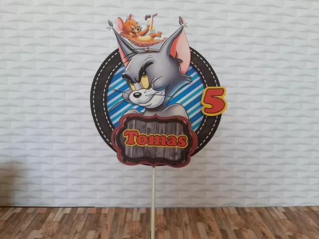 Personalized Tom and Jerry Cake Topper