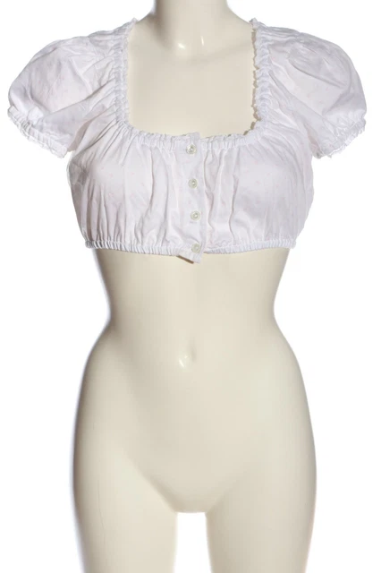 Camicia folcloristica donna Fraulein Trentini taglia DE 38 bianco casual look