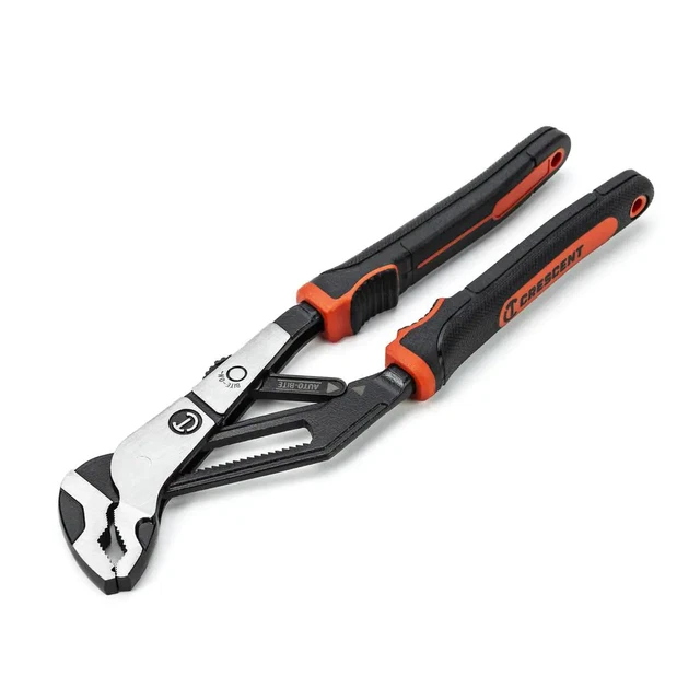 Crescent Z2 Auto-Bite 8 in. V-Jaw Tongue and Groove Dual Material Grip Pliers