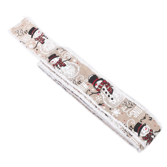 2 rollen von Weihnachten Bogen Band Schneeflocke Band Dekorative Bänder 9
