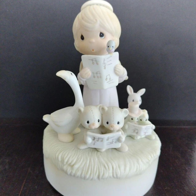 Precious Moments Wishing Musical　オルゴール Precious Moments Love Is Kind Music Box 1988 Plays 