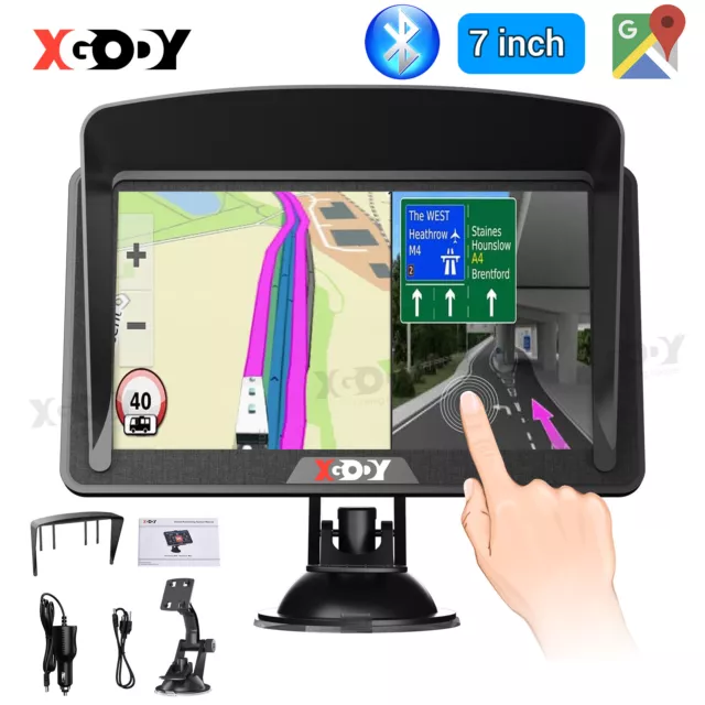 XGODY 7'' BT Car GPS Navigation Truck Sat Nav Newest Australia Map Free Update