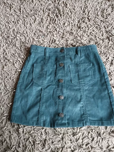 ⭐BNWT. A Lovely Girl Corduroy Mini Skirt, NEXT, 9yrs, Teal, Excellent.