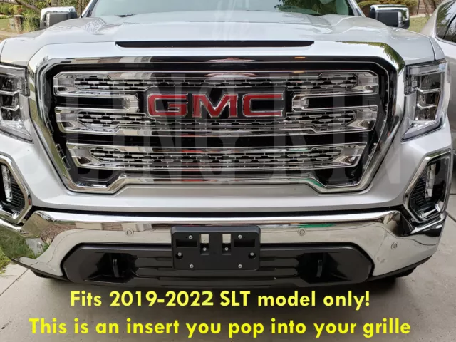 2019-2022 GMC Sierra 1500 SLT chrome grille insert mesh grill overlay SLT ONLY