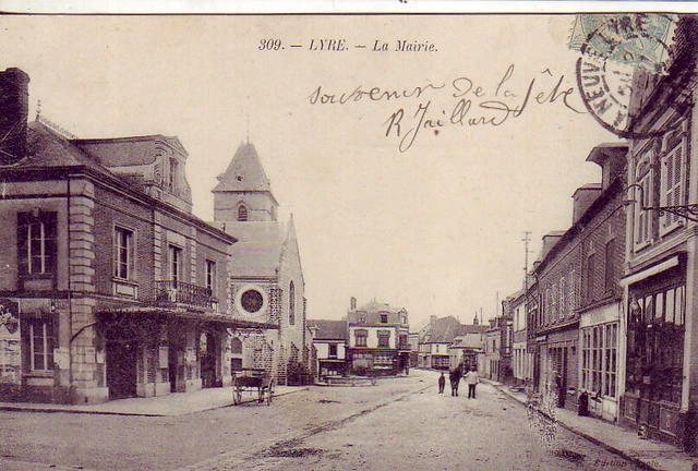 CPA 27 NORMANDIE EURE Evreux Beaumont-le-Roger LYRE La Mairie Magasin BOREL 1910