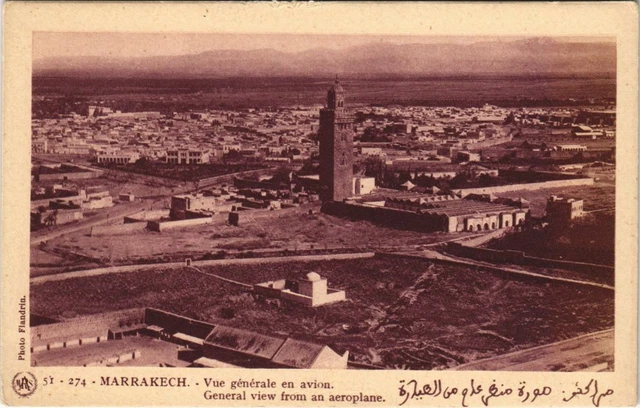 CPA AK MAROC MARRAKECH Vue générale en avion Flandrin (37877)