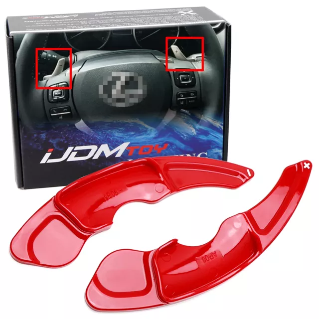 Gloss Red Finish Larger Steering Wheel Paddle Shifter Ext For Lexus IS RC NX CT