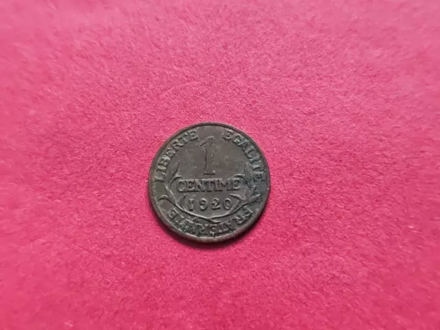 Frankreich    Dritte Republik       1 Centime  1920        siehe Bilder!