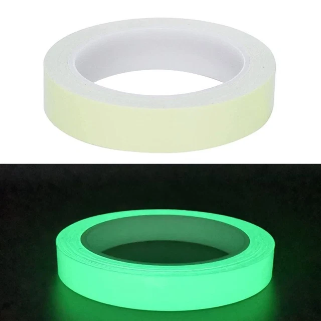 3 Rotoli Nastro Luminoso 5m X 1cm - Adesivo Fluorescente Che Brilla Al Buio Per Decorazioni - Foto 5