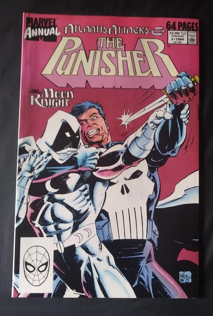 Punisher Annual 2 (1989) - 1st vs Moon Knight - Atlantis Attacks - Free Shipping