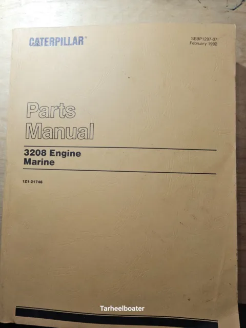Caterpillar Cat 3208 Marine Engine Parts Manual Book S/N 1Z1-Up NEVER OPENED